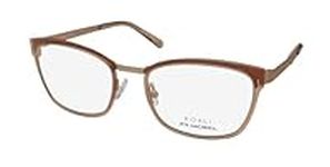 Koali 20054k Cat Eye Signature Logo Womens French Design Eyeglass Frame/Glasses, Light Brown, 54-20-140