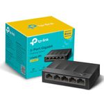 TP-Link LS1005G 5-Port Desktop/Wallmount Gigabit Ethernet Switch/Hub, Network Splitter, Plug and Play, Plastic Case, Black