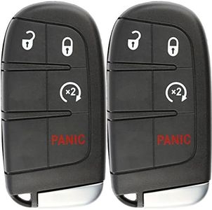 KeylessOption Keyless Entry Remote Car Smart Key Fob Starter for Dodge Journey Durango M3N-40821302 (Pack of 2)