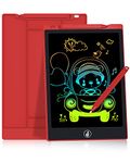 LCD Writing Tablet, Colorful Screen Drawing Board Kids Tablets Doodle Board Writing Tablet for Kids at Home, School and Office (11-Inch, Red)