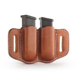 1791 GUNLEATHER 2.2 Mag Holster - Double Mag Pouch for Double Stack Mags, OWB Magazine Pouch for Belts - Classic Brown