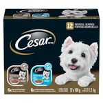 CESAR Filets in Sauce Wet Dog Food - 6 New York Strip Flavour and 6 Chicken & Garden Vegetable, 12x100g