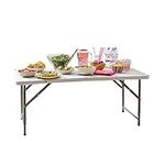 Neo Folding Table Portable Fold Up Tables Camping Garden Party BBQ Dinner Buffet Picnic (4 Foot Height Extendable)