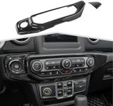 amayum Carbon Fiber Air Conditioning Dashboard Center Console Control Trim Panel Cover Interior Accessories Decoration Trim Kit Compatible with Jeep Wrangler JL & Gladiator JT 2018-2023