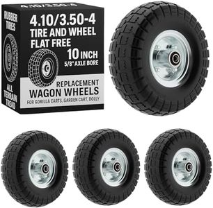 Gorilla Cart Tires Replacement, Wagon Tires 4.10/3.50-4, 4 Pk Heavy Duty