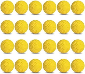 Jugs Sting-Free Dimpled Optic-Yellow Baseballs, 9-inch – 2 Dozen