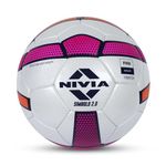 Nivia Simbolo 2.0 Football, PU Stitched Construction, 32 Panel, Suitable for Hard Ground with Grass, International Match Ball, Football for Men, Soccer Ball, Football Size - 4, (Multicolour)