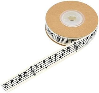Exceart Nastro di Cotone Note Musicali Nastro in Tessuto Nastro Fai da Te per Confezioni Regalo 10M