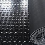 Black 1m x 1.2m | Coin Rubber Garage Flooring Matting | Multiple Sizes to Choose from on This Listing | 3mm Thick Floor Mat | A Grade | | 120cm Wide (1 m x 1.2m)