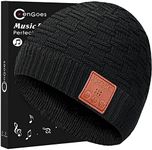 Wireless Beanie Hat with Wireless Headphones, Wireless Winter Hat Built-in HD Stereo Speakers, Black, Medium-Large