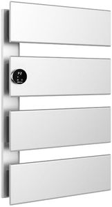 K&KALONZO Electric Towel Warmer, 18.35" W x 31" H Wall-Mounted Towel Heater with Built-in Timer, Waterproof Aluminum Towel Warmer for Bathroom, Support Plug-in and Hardwired, Silver, K4-L-S