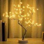 20'' Fairy Light Spirit Easter Tree,108 LED Warm White Light Starry Copper String Tree Lamp USB or Battery Operated Bedside Lamp, Tree Branch Lights Decor for Easter Decoration