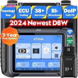 XTOOL D8W Car Diagnostic Tool, Topology Map, Online Coding, 38+ Services, Bidirectional Control OBD2 Scanner, CANFD&DOIP, V.A.G Guided, All Systems Diagnostics, 3-Year Updates, Upgrade of XTOOL D8S/D8