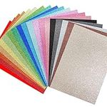 VGOODALL A4 Glitter Craft Paper, 10 Assorted Colors 20 Sheets Sparkle Cardstock Papers 250gsm Shiny Glitter Cards for Maker for DIY Crafts Gift Wrapping Scrapbook Decorations