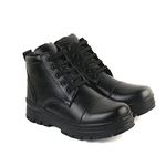 XHUGOY MEDIUM RANGE LACE-UP CHAIN COMBAT POLICE DMS BOOT BLACK SIZE 3-11 FOR MEN