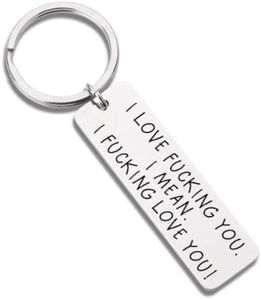 Tritiara Anniversary Birthday Gifts for Women Men Funny Couple Keychain for Boyfriend Husband from Girlfriend Wife Him Her His i Love You Teen Wedding Anniversary Valentine Christmas Key Ring