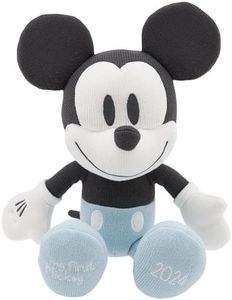 Disney Store Oficial Peluche Pequeño Bebé Mickey Mouse 2024, 33 cm, Animal de Peluche, Figura Super Suave y Cálida con Cobertura de Tejido Acanalado y Tonos Pastel, Apto Desde el Nacimiento