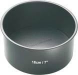 MasterClass KCMCHB11 18 cm Deep Cake Tin with PFOA Non Stick and Loose Bottom, 1 mm Carbon Steel, 6 Inch Round Pan, Grey