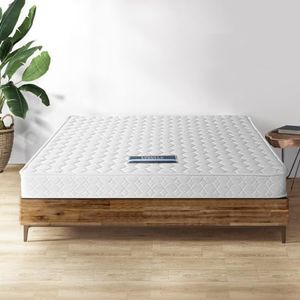 Giselle Bedding Queen Mattress, Firm Bed Mattresses Innerspring Foam 13cm Thickness, Spring System and Breathable Top, 5Yrs Warranty by Manufacturer, Medium Firm, White Vacuum Packed