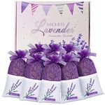 SCENTORINI Dried Lavender Sachets, Lavender Bags, 8 x 30g Dried Lavender Flower Buds Sachets, Fragrance Bags, Home Fragrance Scented Sachets for Drawer Closets Car Wardrobes Bathrooms