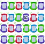 Bedwina Mini Magnetic Drawing Board for Kids - Pack of 24 Backpack Keychain Clip Drawing Boards, Erasable Doodle Sketch Writing Pad, Birthday Kids Party Favors & Goodie Bags Stuffers