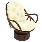 Swivel Rocker Cushion, Outdoor Rocking Chair Cushions, Garden Hammocks Papasan Chair Cushion Swivel Rocker Chair Cushion Thickened Chair Pad,Beige