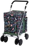 Sholley 4 Wheel Push Shopping Trolley, Strong, Well Balanced, Aids Walking, Regular 5'4" and Over (Berkeley)