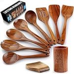 Zulay Kitchen 10-Piece Wooden Spoon