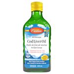 Carlson - Cod Liver Oil, 1100 mg Omega-3s + A & D3, Wild-Caught Norwegian Arctic Cod-Liver Oil, Sustainably Sourced Nordic Fish Oil Liquid, Lemon, 250 mL (8.4 Fl Oz)