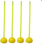 Kalindri Sports Slalom Poles with for Football Agility Speed Training (Pack of 4, Poles with Dome Base)