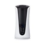 Homedics Ultrasonic Humidifier – Large Deluxe Air Humidifiers for Bedroom, Plants, Office – Cool and Warm Mist Humidifiers, Essential Oil Pads and Built-In Timer, 5 Mist Settings, White and Black