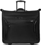 WallyBags Premium Rolling Garment Bag with Multiple Pockets, Black, 45-Inch