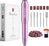 MelodySusie Electric Nail Drill Machine,PC120I Portable Electric Nail File Efile Set for Acrylic Gel Nails, Manicure Pedicure Tool with Nail Drill Bits Sanding Bands (Purple)