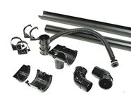 FloPlast MS1 Miniflo Half-Shed Water Butt Guttering Pack Black