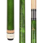 ASKA L3 No Wrap Pool Cue Stick, 58" Hard Rock Canadian Maple Shaft, 13mm Hard Tip (Green, 19-Ounce)