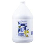 Chris Christensen White on White Whitening Treatment Dog Shampoo, Groom Like a Professional, Brightens White & Other Color, Safely Removes Yellow & Other Stains, All Coat Types, Made in USA, 1 gal.