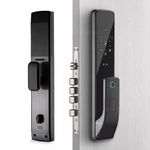 Denler DL10v1 Smart Door Lock Dual Batteries Digital Door Lock App iPhone & Android, Fingerprint, RFID Card, PIN, Manual Key 3 Years Onsite Warranty (Wi-Fi Black No LCD)