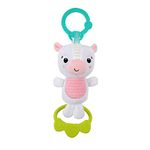 Bright Starts Unicorn Take 'n Shake Take-Along Plush Take-Along Stroller or Carrier Toy, Ages 0 Month+