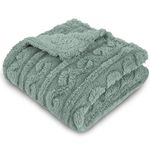 HOMRITAR Baby Blanket for Boys or Girls 3D Fluffy Fuzzy Blanket for Baby, Soft Warm Cozy Flannel Fleece Warm Blanket, Infant or Newborn Receiving Blanket (30x40inch, Green-Celadon)