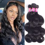 Brazilian Body Wave Virgin Hair 3 Bundles 100% Unprocessed Human Hair Remy Hair Extensions Natural Color 100g/pcs By Originea(14"16"18")