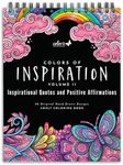 ColorIt Colors of Inspiration, Volume II - Inspirational Quotes and Positive Affirmations Adult Coloring Book, 50 Original Designs, Spiral Binding, Lay Flat Hardback Book Cover, Ink Blotter