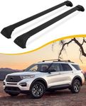 EZREXPM Fit for Ford Explorer 2020-2025 Cross Bars Roof Rack Rail Lockable Crossbars Luggage Baggage Carrier Cargo Bar with Side Rails