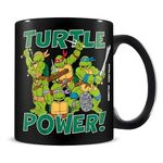 Pyramid International MGB27769 Teenage Mutant Ninja Turtles Ceramic Coffee Mug, Turtle Power Design, 11oz Capacity, Black