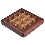 essart PU Leather jewelry Organizers Storage Box For Earring, Rings, Cufflinks, Chain, Bangle (10080-Snakebit Brown)