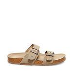 Madden Girl Women's Brando Flip Flop, Taupe Fabric, 8 M US