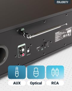 MAJORITY Quadriga Internet Radio – Black WiFi Stereo Speaker