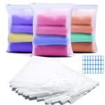 Reusable Zip Lock Bags, 30pcs 17x25cm Plastic Travel Bags Organiser No Holes Hospital Bag Organiser Pouches Frosted Waterproof Travel Storage Bag for Clothes,Shoes,Cosmetics,Suitcase Organiser Bags