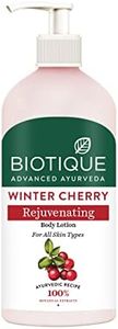 Biotique Winter Cherry Rejuvenating Body Lotion | Moisturizes and Hydrates the Skin | Prevents Ageing, Wrinkles and Dark Spots| 100% Botanical Extracts| Suitable for All Skin Types | 300ml