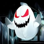 Solpex Halloween Inflatable Decoration, Inflatable Scary Flying Ghost, 80 cm/ 31.5 inch Ghost Halloween Window, Build-in White LEDs Blow Up, Decoration for Halloween Party, Yard, Window(White)