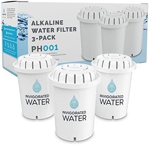 PH001 - White Alkaline Water Filter ��– Replacement Water Filter By Invigorated Water – Water Filter Cartridge - For Invigorated Living Pitcher, 300 Gallon Capacity (3 pack)